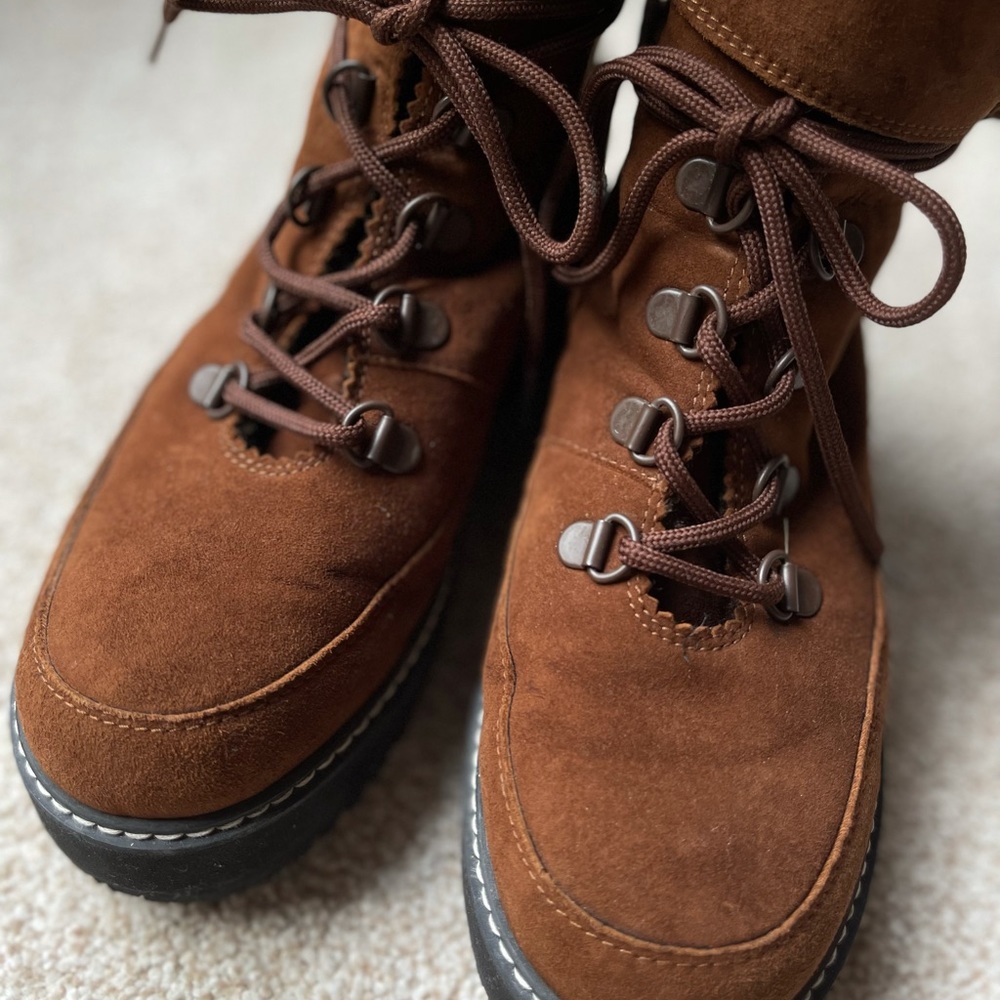 Stuart Weitzman Attackit Walnut Boots - image 6